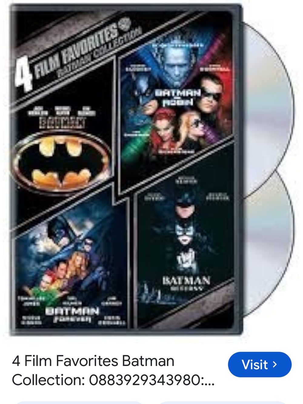 #3034**DC Batman 4-Film Favorites Collection - Black, Yellow